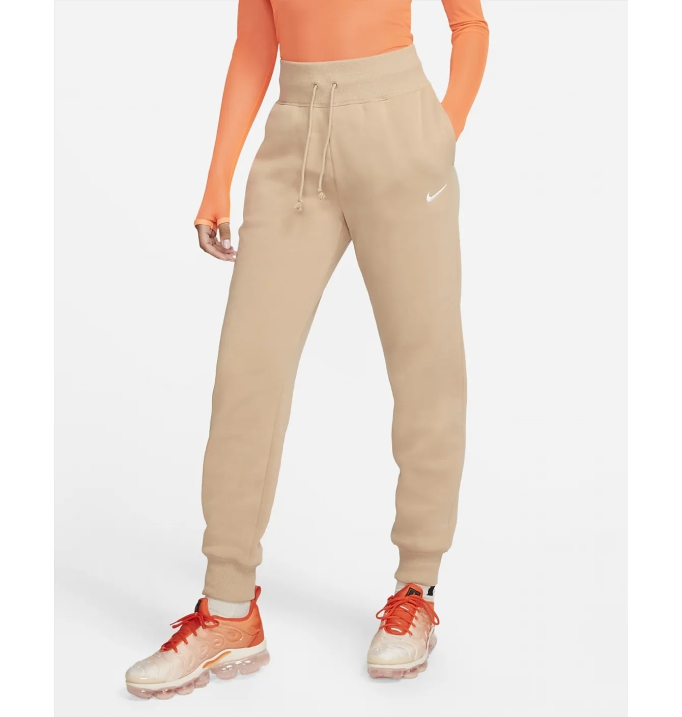 Штани жіночі Nike W Nsw Phnx Flc Hr Pant Std Beige Dq5688-200