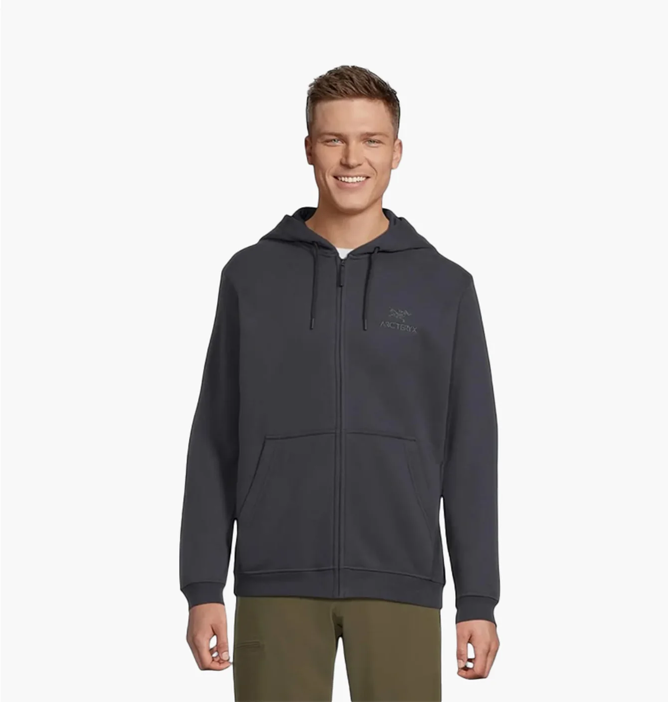 Толстовка чоловіча Arc'teryx Emblem Fleece Full-Zip Hoody Sapphire Grey X00000992901