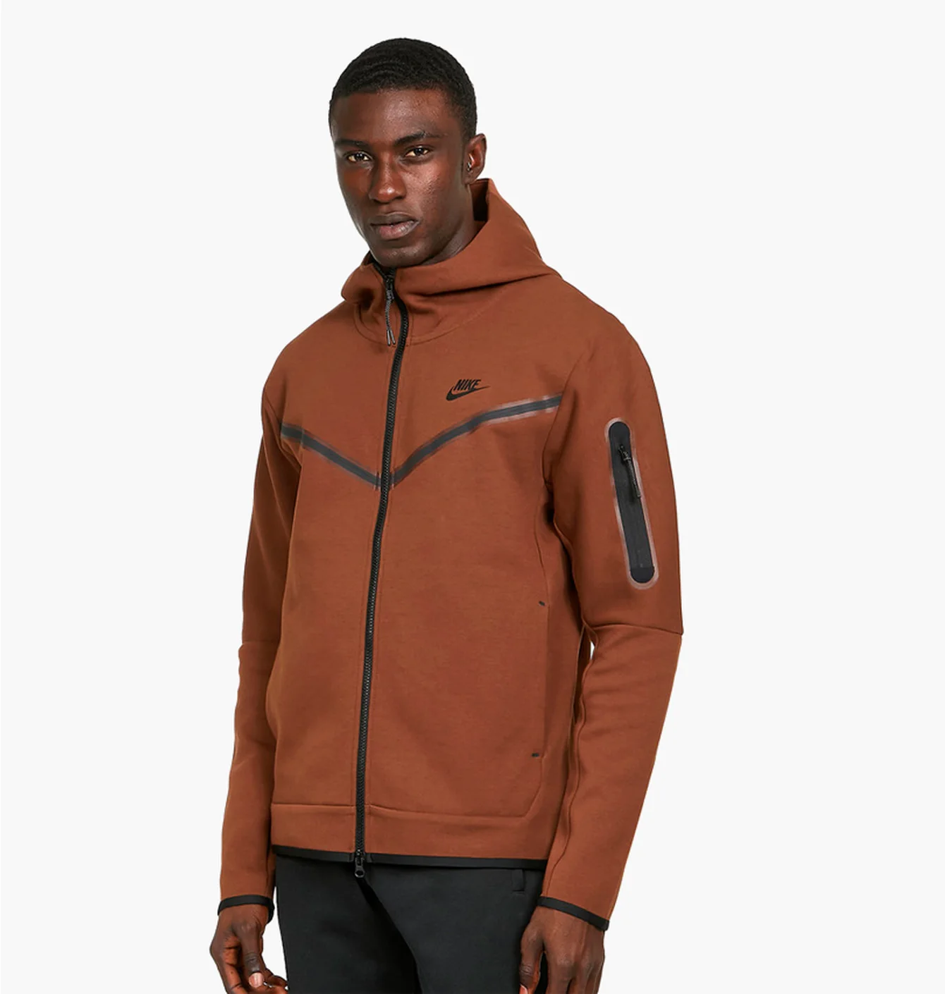 Толстовка чоловіча Nike M Nsw Tch Flc Hoodie Fz Wr Brown Cu4489-259