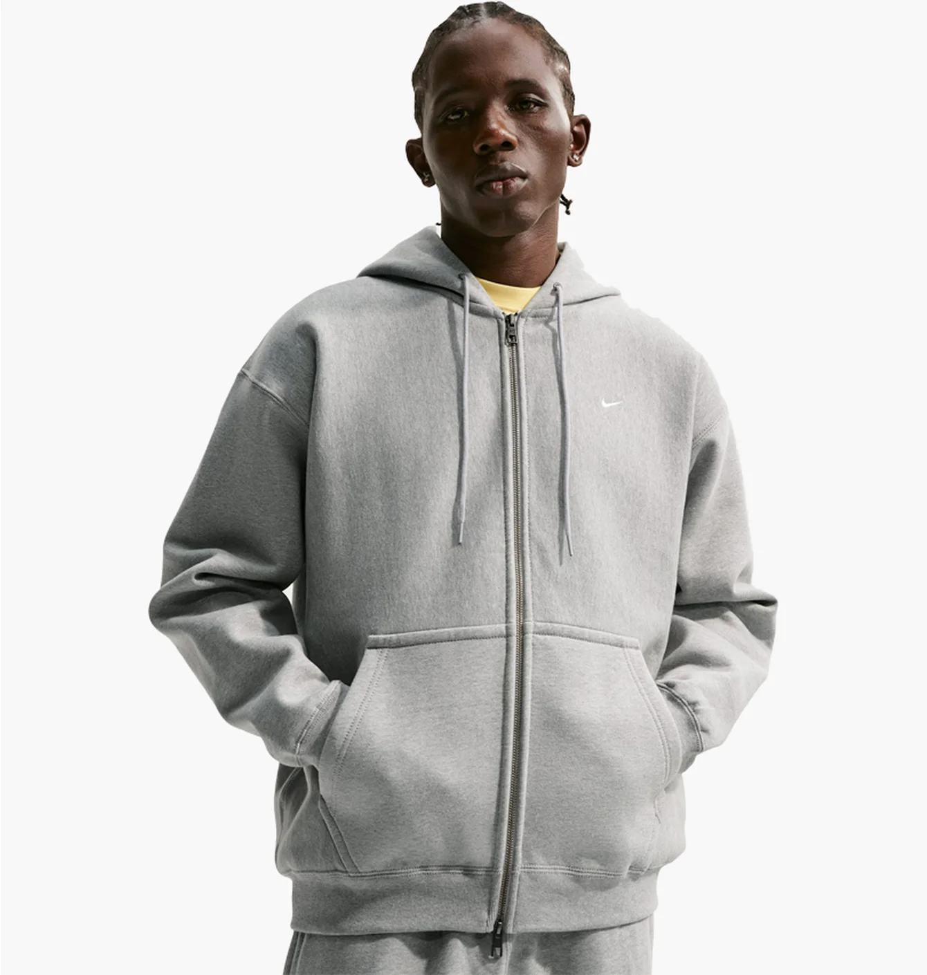 Худі чоловіче Nike Solo Swoosh Full-Zip Fleece Grey HV1084-063