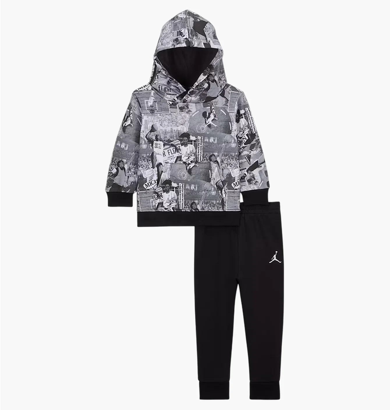 Спортивний костюм дитячий Air Jordan Brooklyn Aop Grey/Black 85D324-023