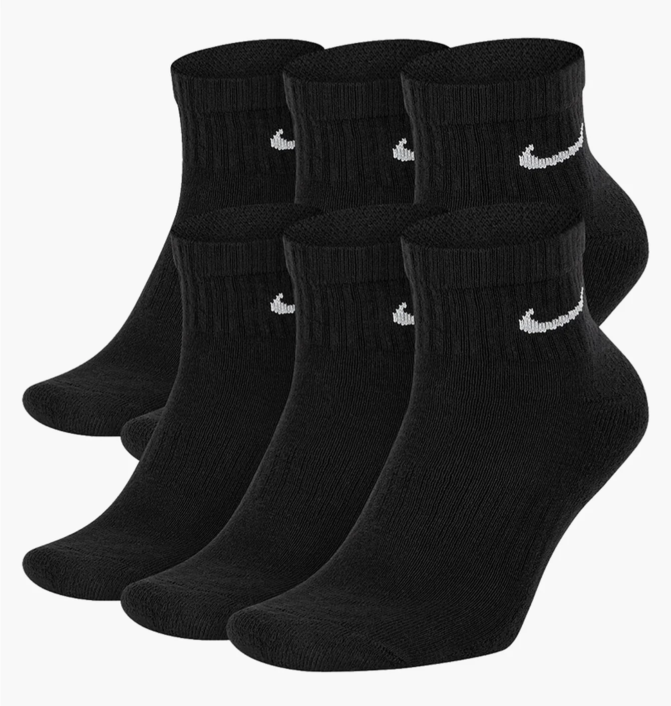 Шкарпетки унісекс Nike U Nk Everyday Cush Ankl Black (6 пар) SX7669-010