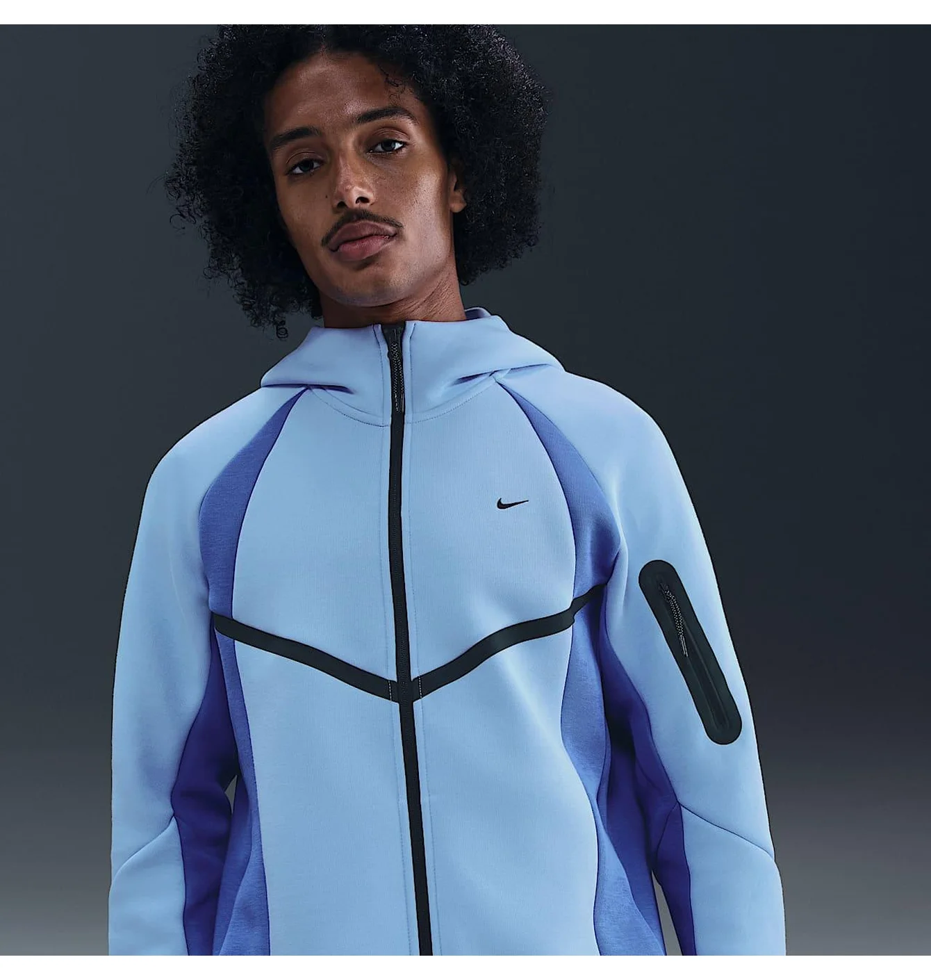 Толстовка чоловіча Nike Tech Fleece Pro Windrunner Blue IF1325-468