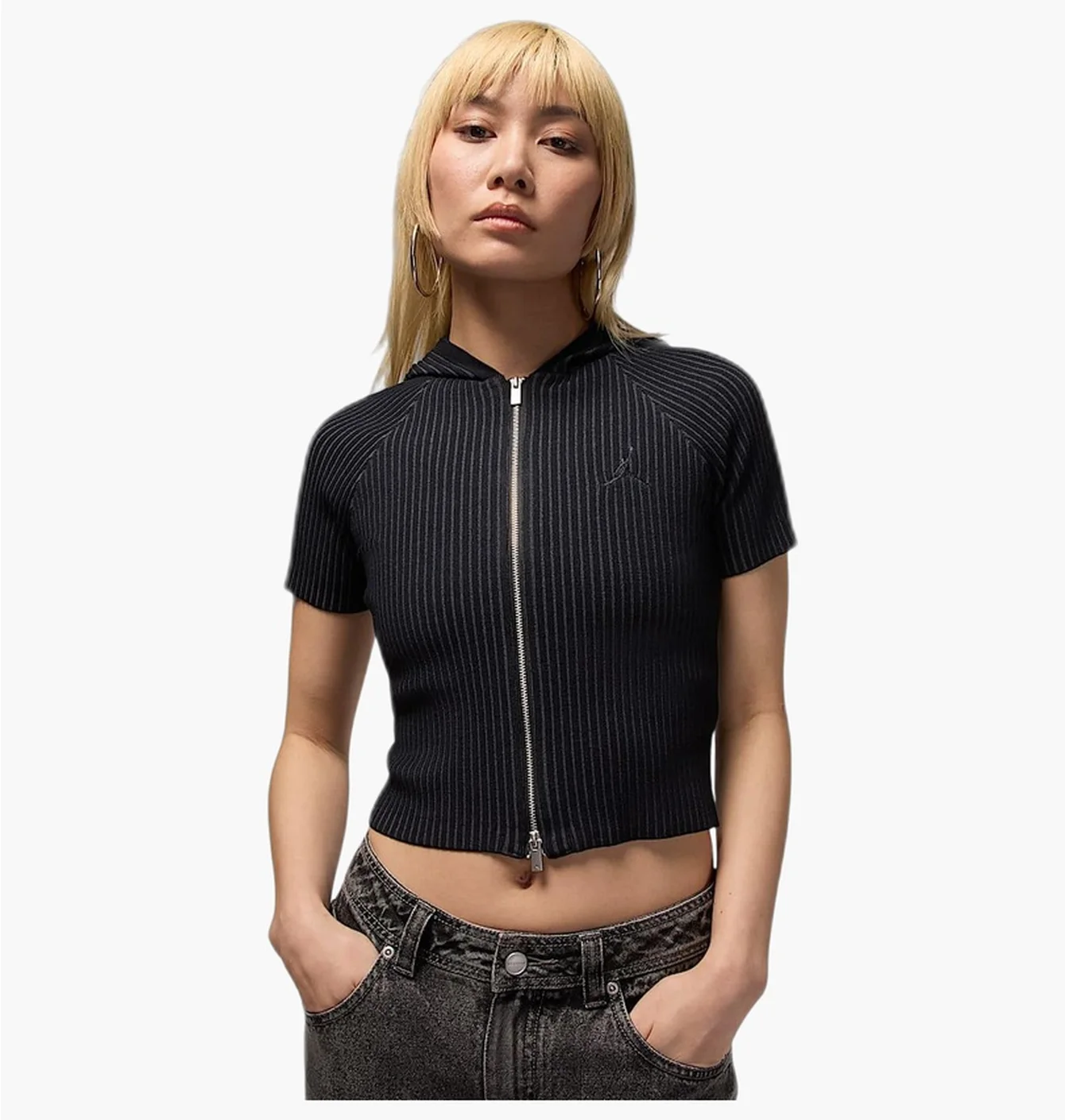 Кофта жіноча Air Jordan Flight WomenS Full- Zip Knit Top Black HQ9205-010