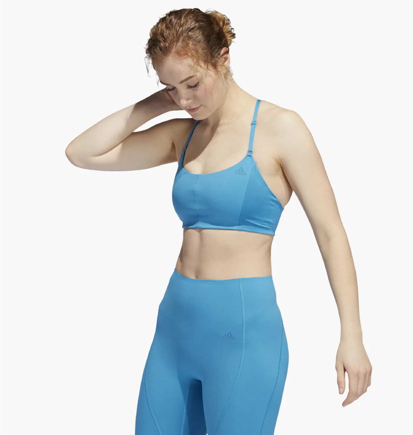 Топ жіночий Adidas Yoga Studio Light-Support 3-Stripes Bra Blue Hh9127