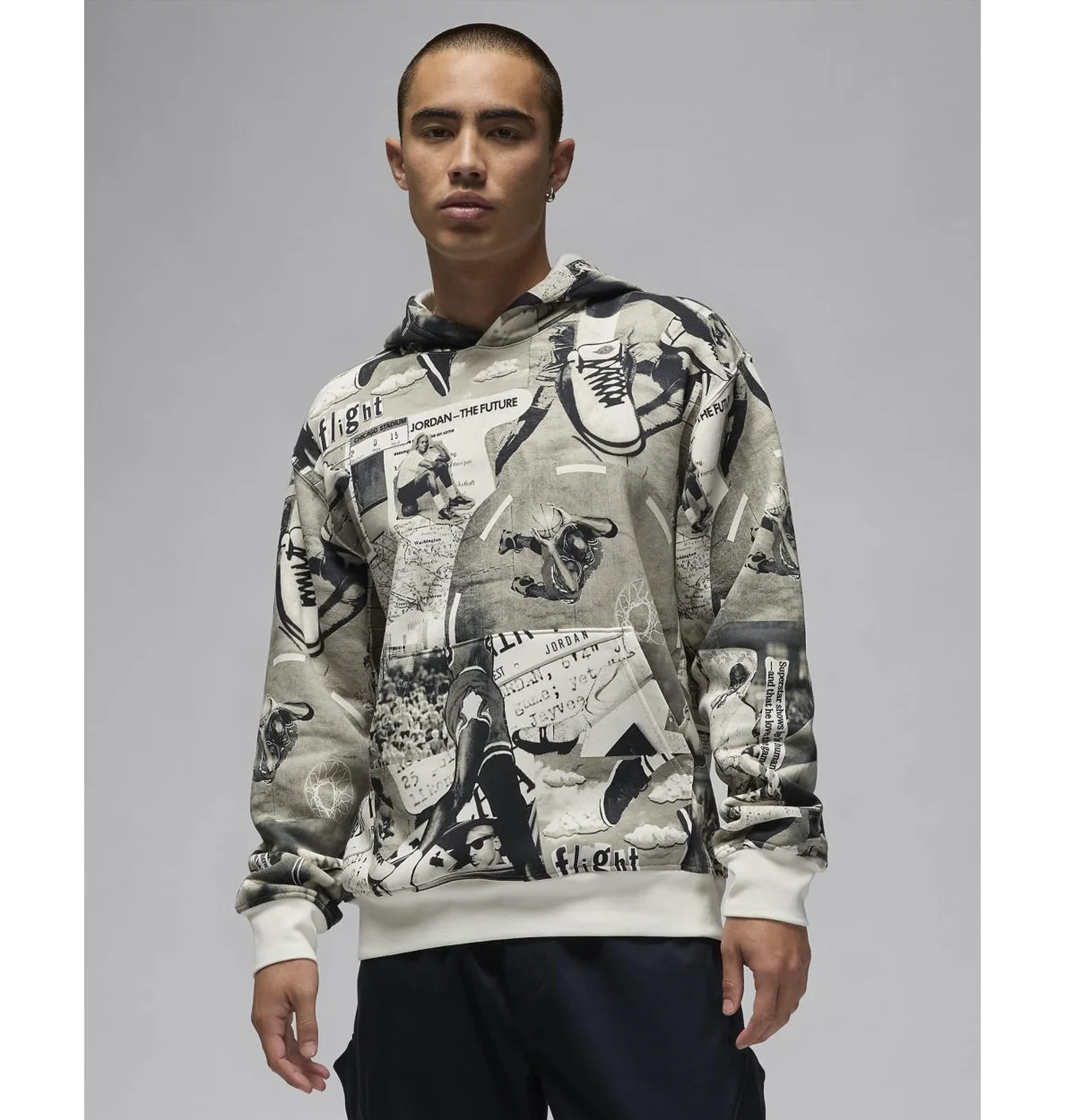 Худі чоловіче Air Jordan Brooklyn Fleece Grey FV7297-010