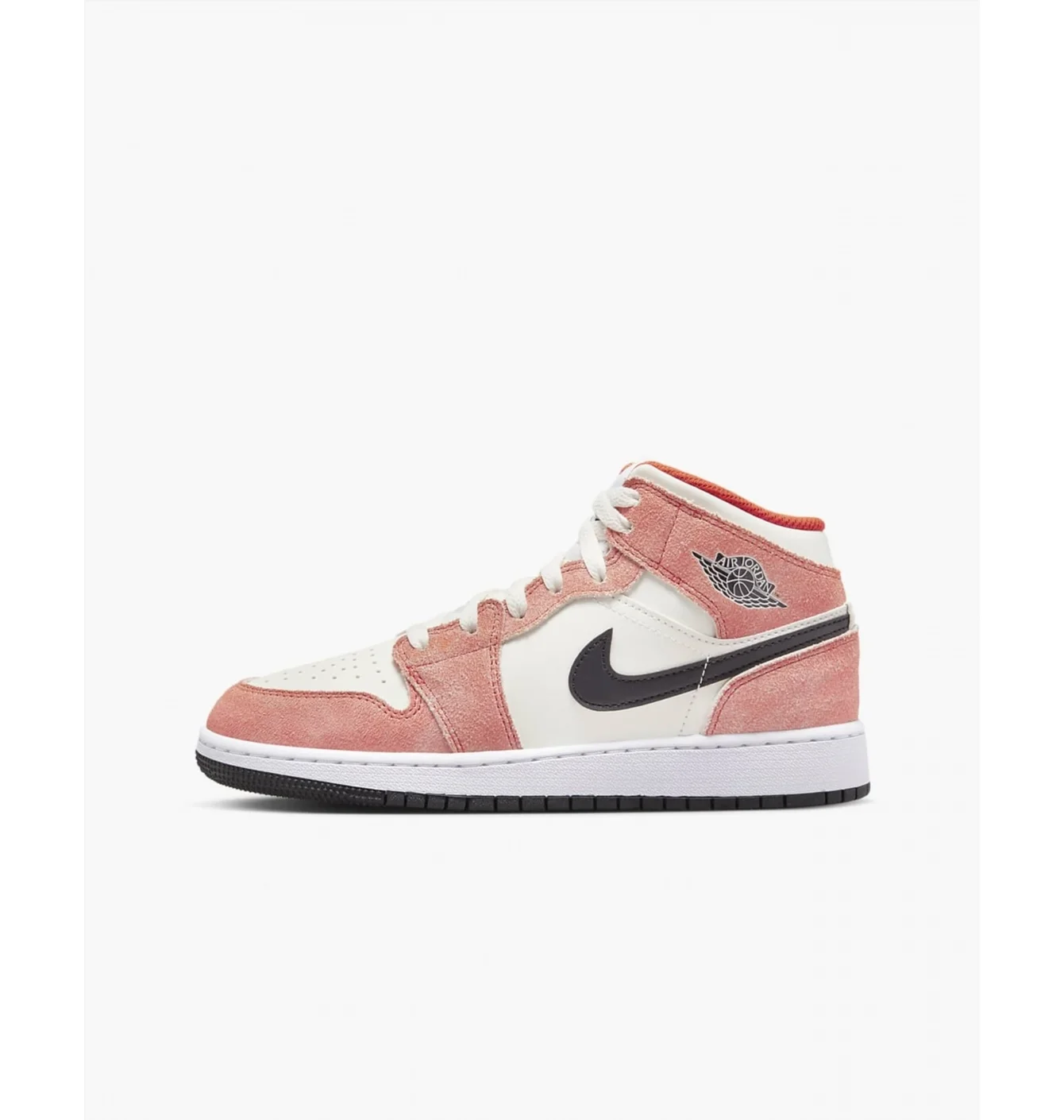 Кросівки дитячі Air Jordan 1 Mid Orange Suede Peach/White DV1336-800