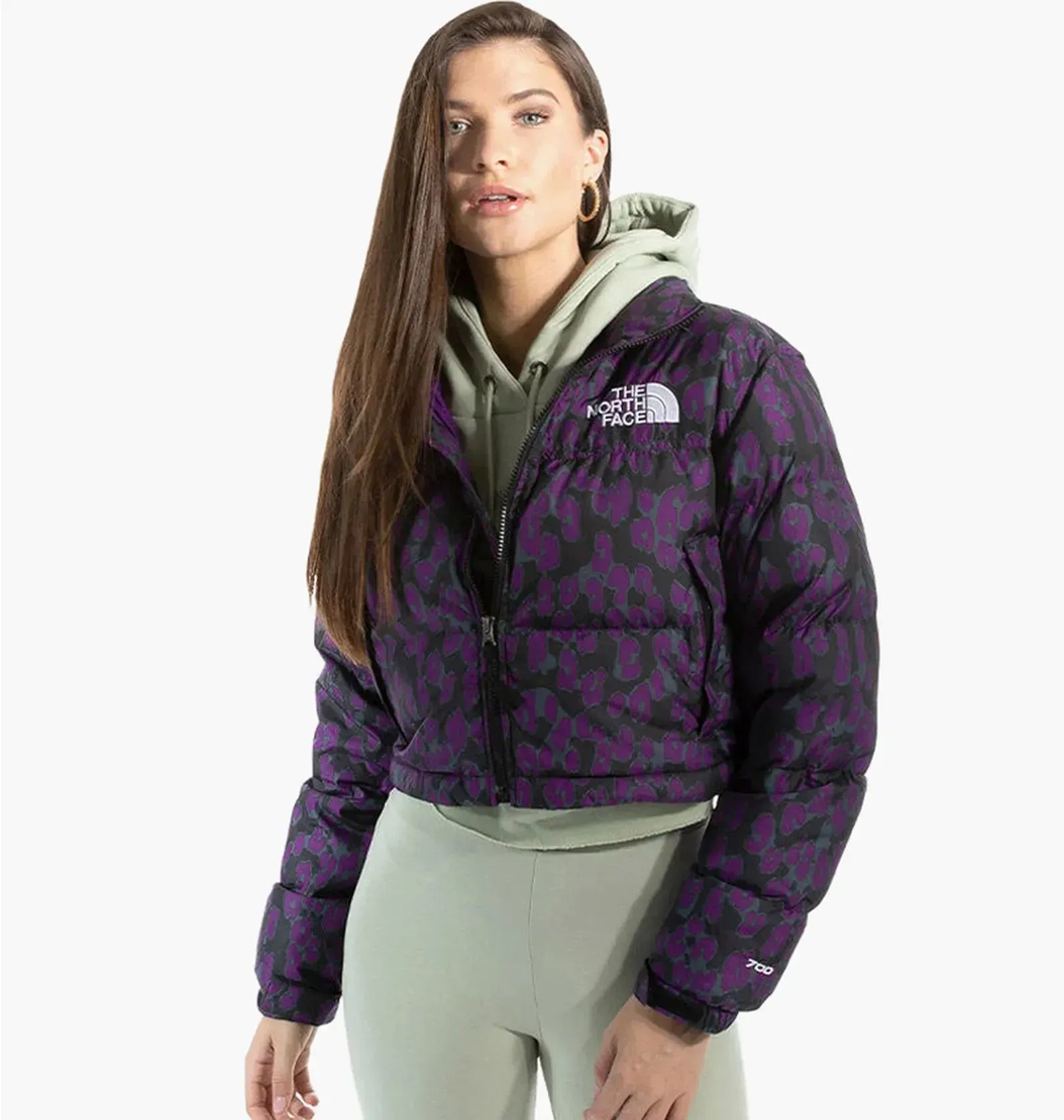 Куртка жіноча The North Face Print Nuptse Short Violet (NF0A5IXT-29J)