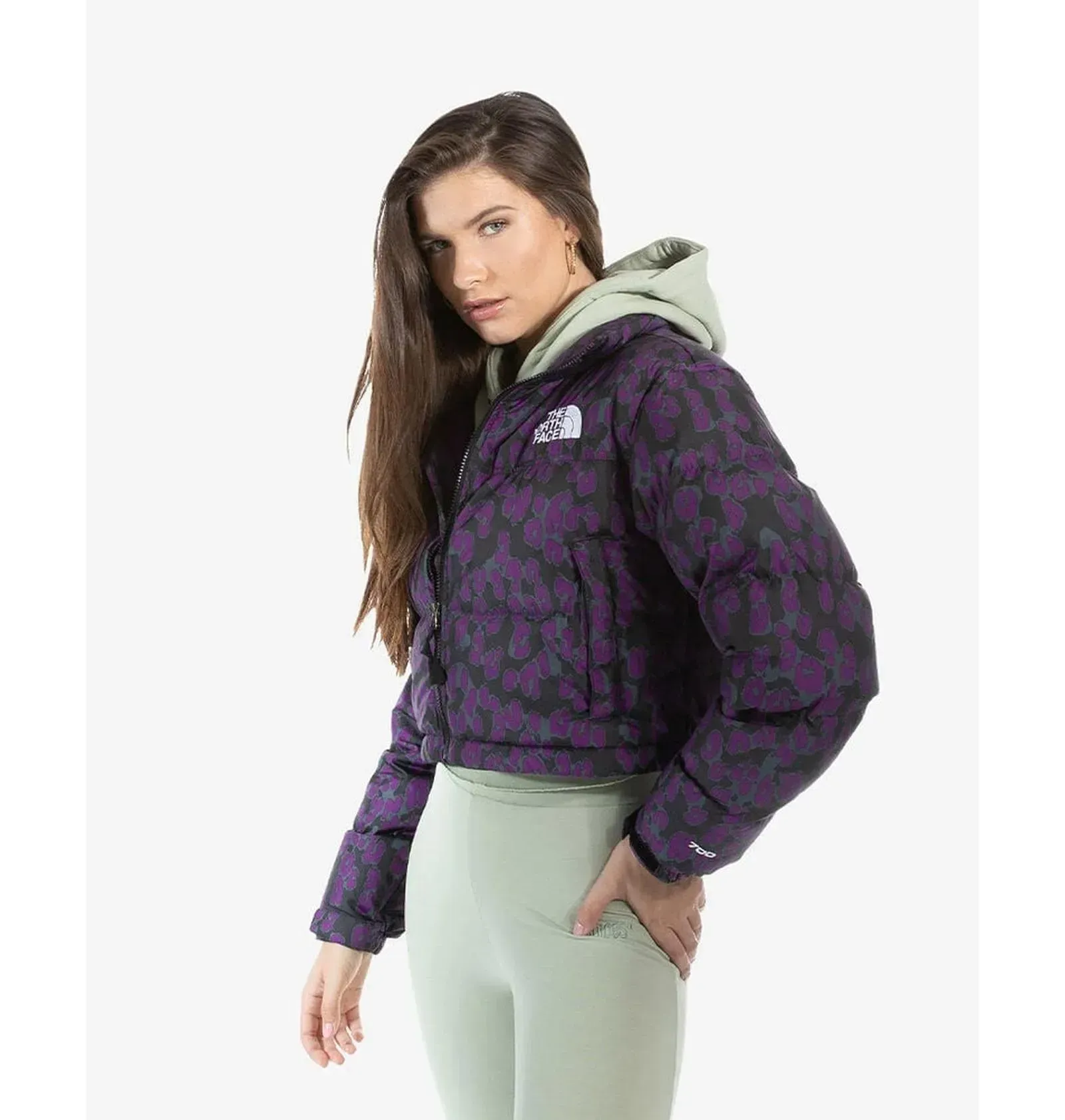 Куртка жіноча The North Face Print Nuptse Short Violet (NF0A5IXT-29J)