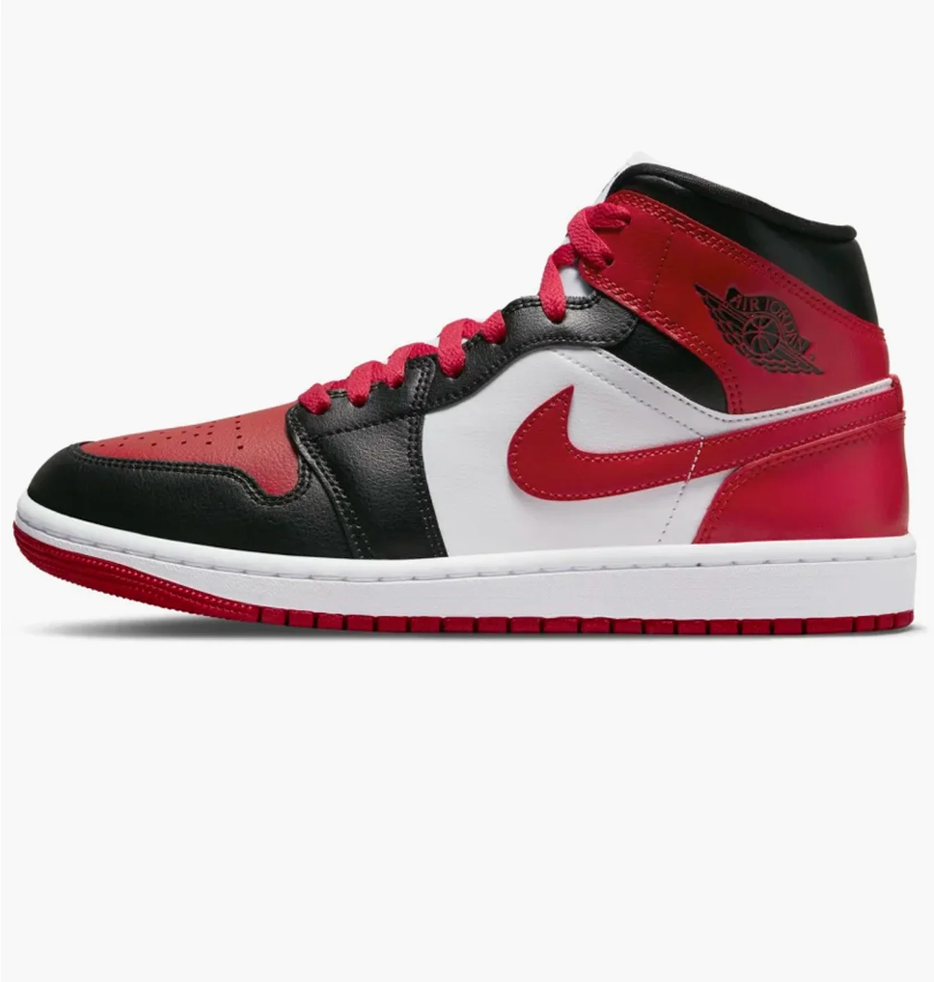 Кросівки жіночі Nike Air Jordan 1 Mid Red/White Bq6472-079
