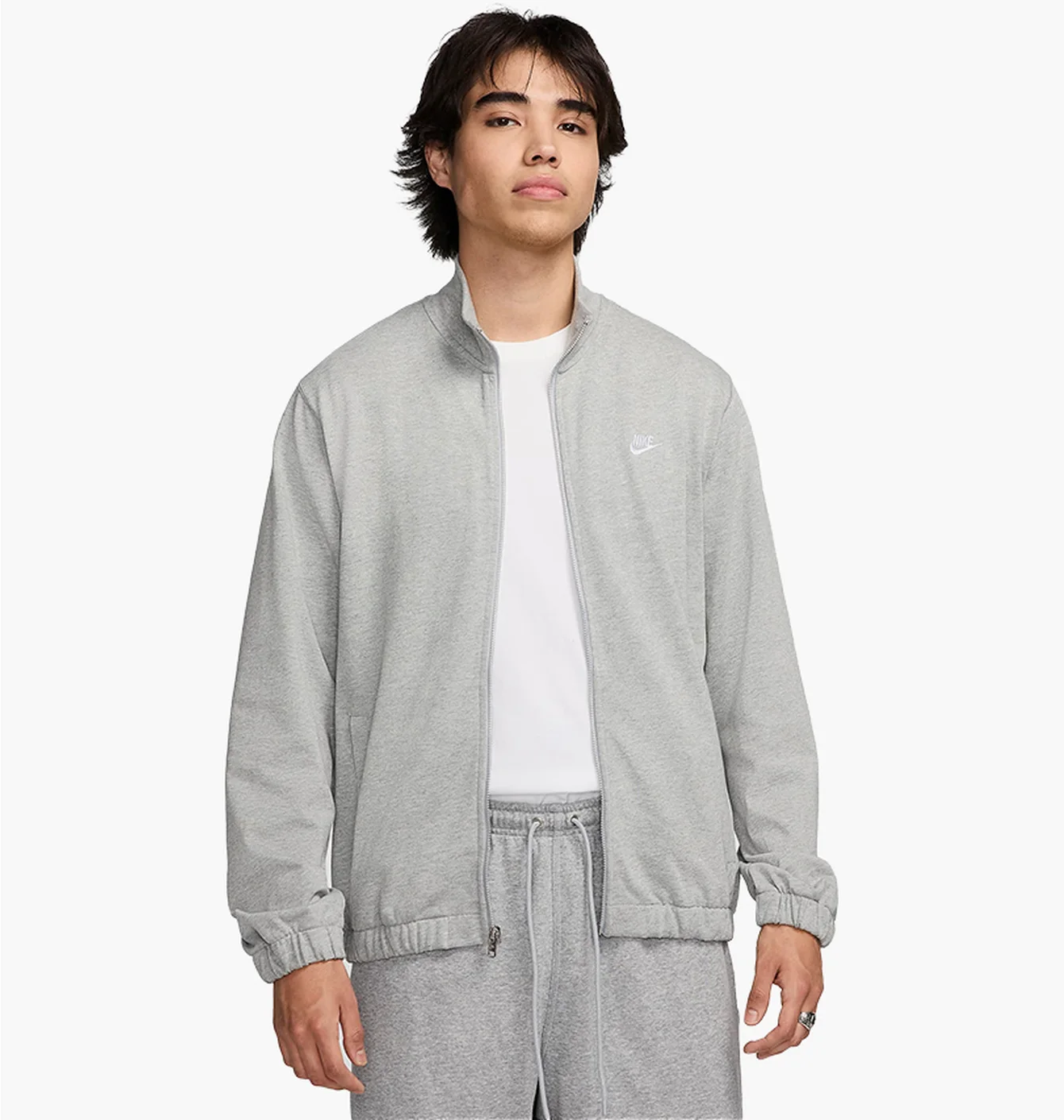 Олімпійка чоловіча Nike Club Knit Jacket Grey FQ3426-063