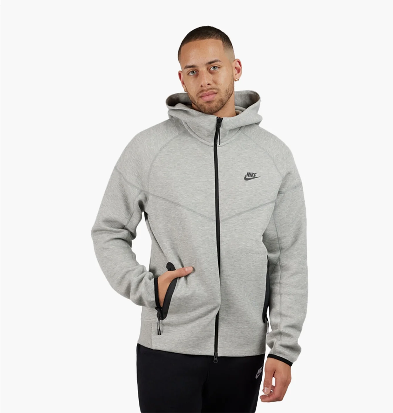 Толстовка чоловіча Nike Tech Fleece Full-Zip Hoodie Grey FB7921-063