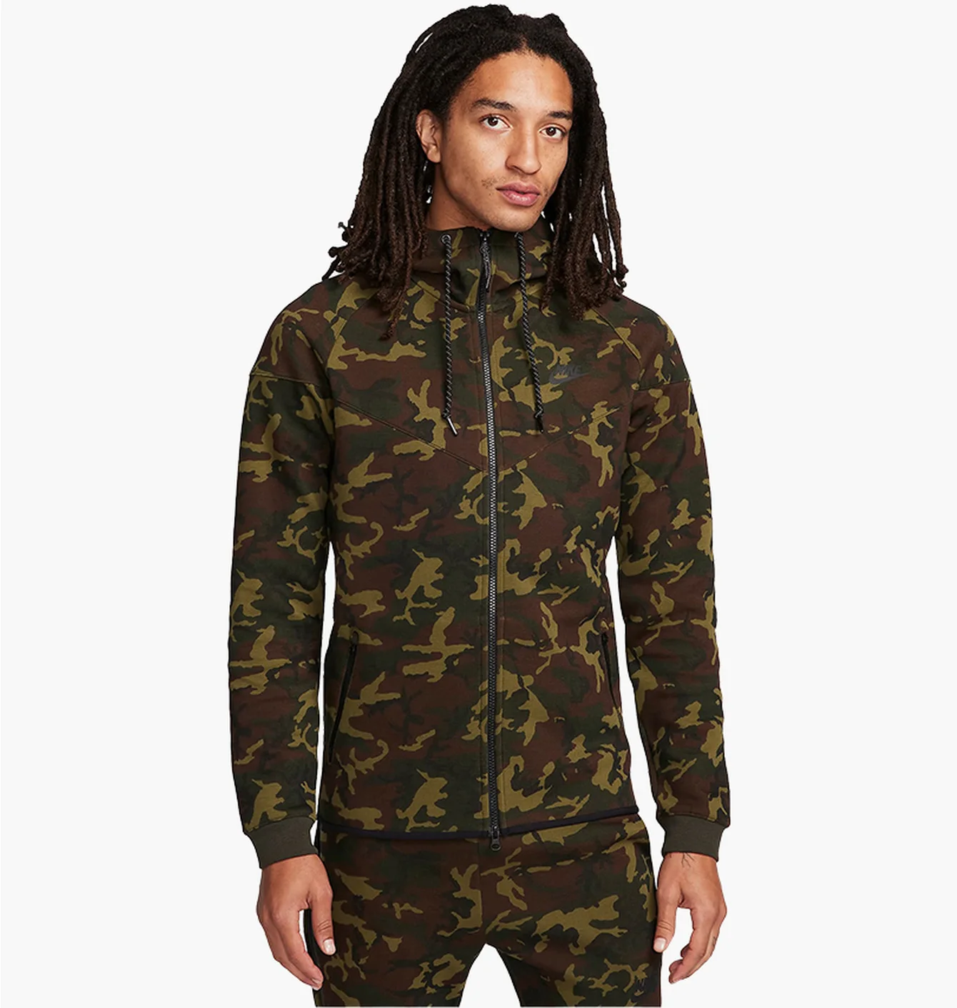 Толстовка чоловіча Nike Sportswear Tech Fleece Og Windrunner Camo/Green FN3929-355