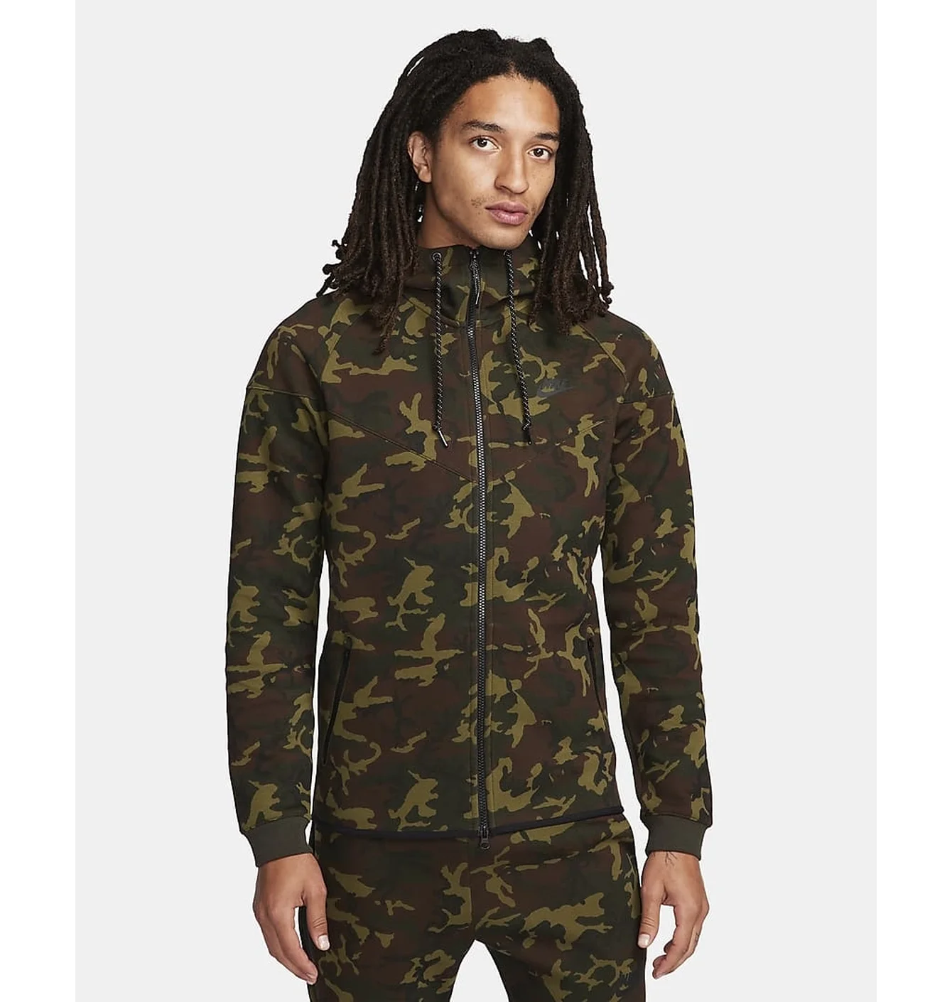 Толстовка чоловіча Nike Sportswear Tech Fleece Og Windrunner Camo/Green FN3929-355