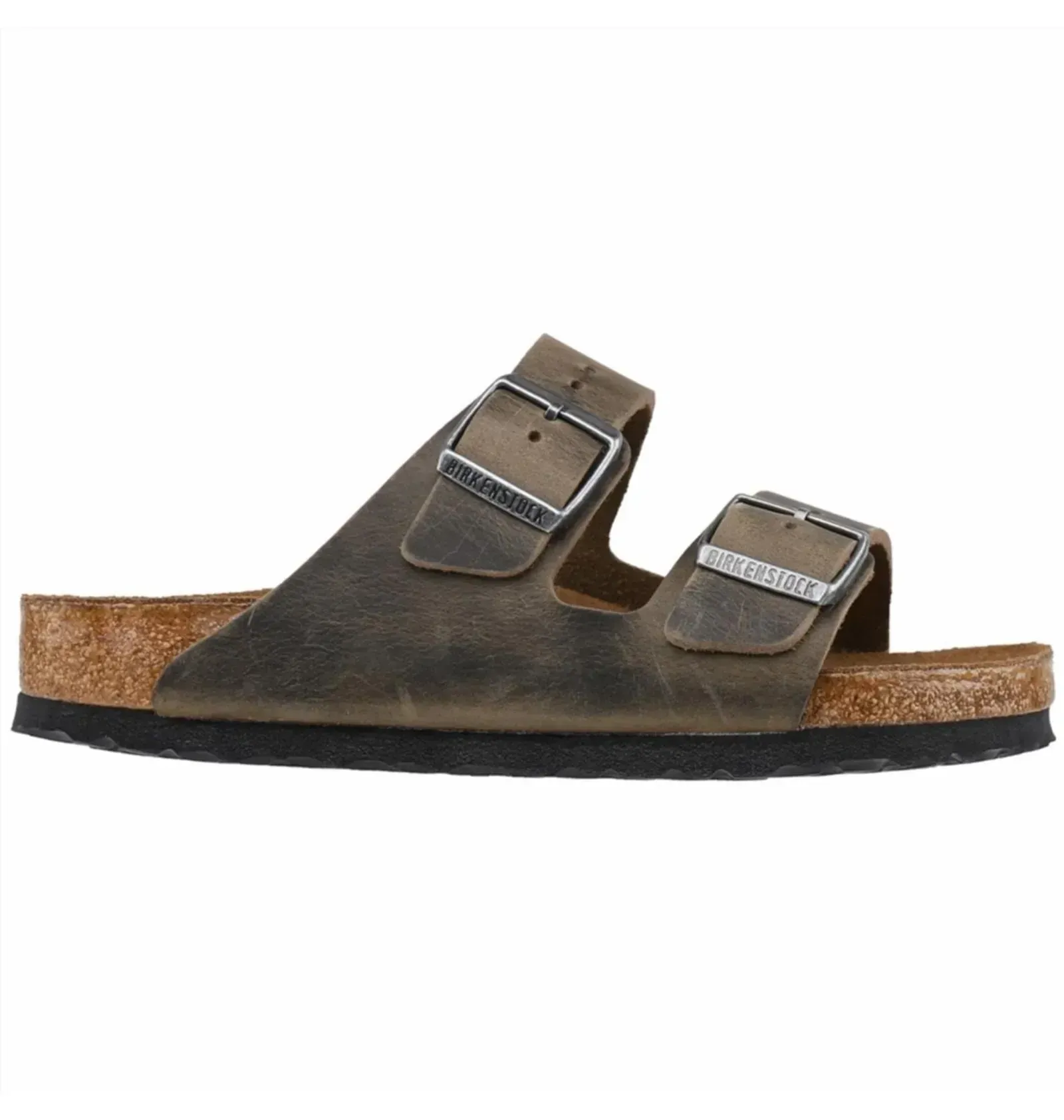 Тапочки чоловічі Birkenstock Arizona Oiled Leather Footbed Sandals Grey (1019313)
