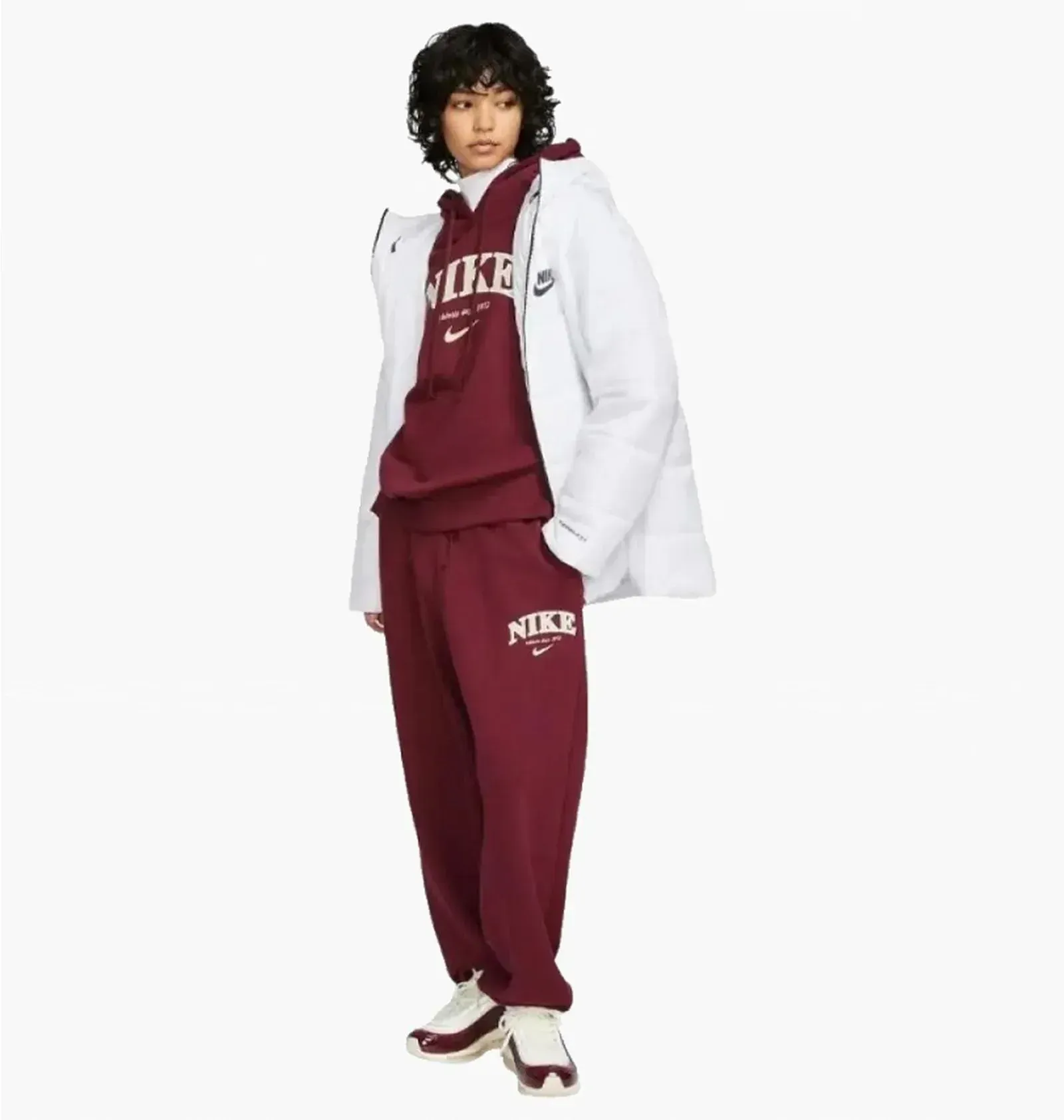 Спортивний костюм жіночий Nike Oversize Bordo (FB9960-638__FB9959-638)