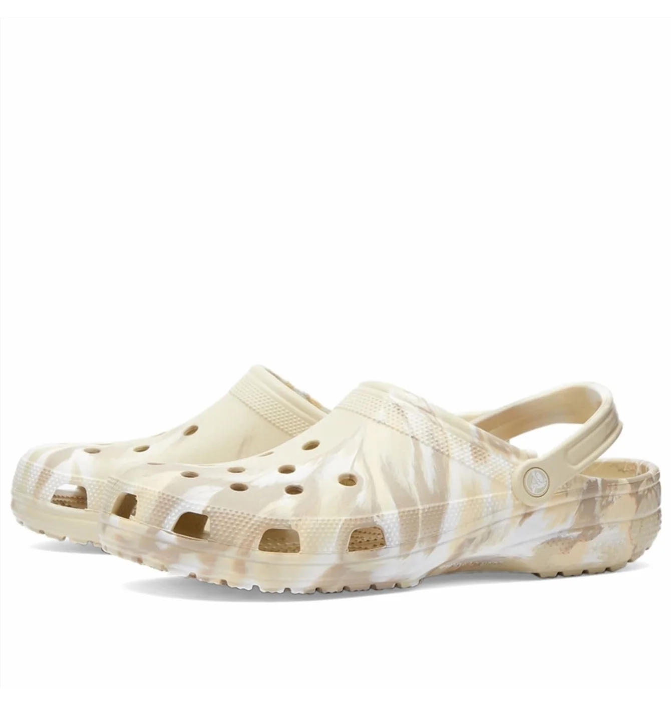Тапочки чоловічі Crocs Classic Marbled Clog Beige 206867-2Y3