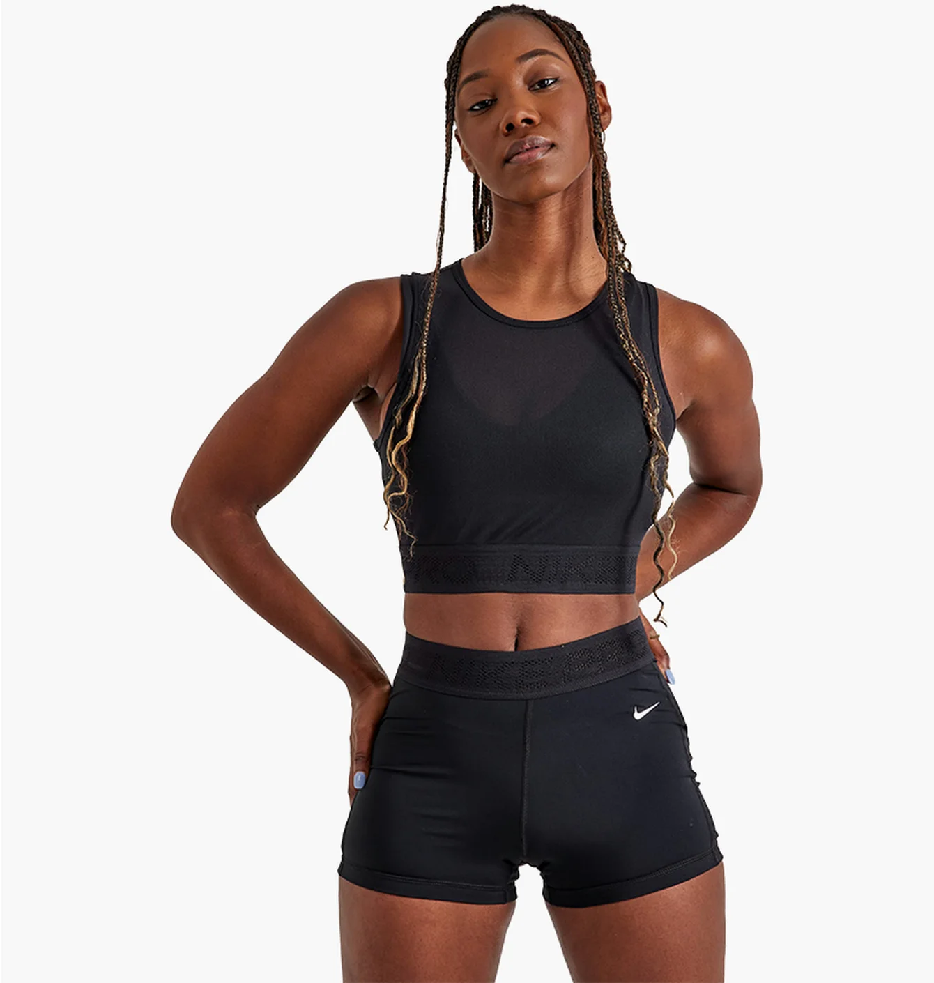 Топ жіночий Nike Pro Mesh Tank Top Black FN7387-010