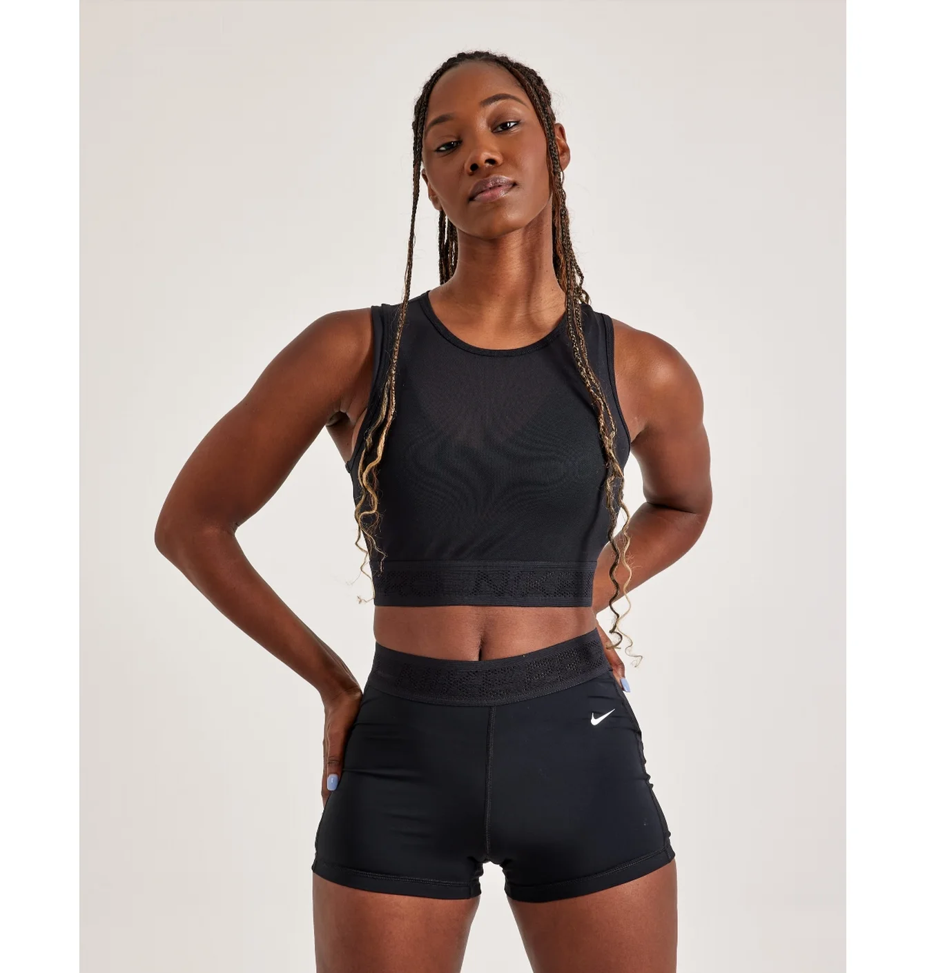 Топ жіночий Nike Pro Mesh Tank Top Black FN7387-010