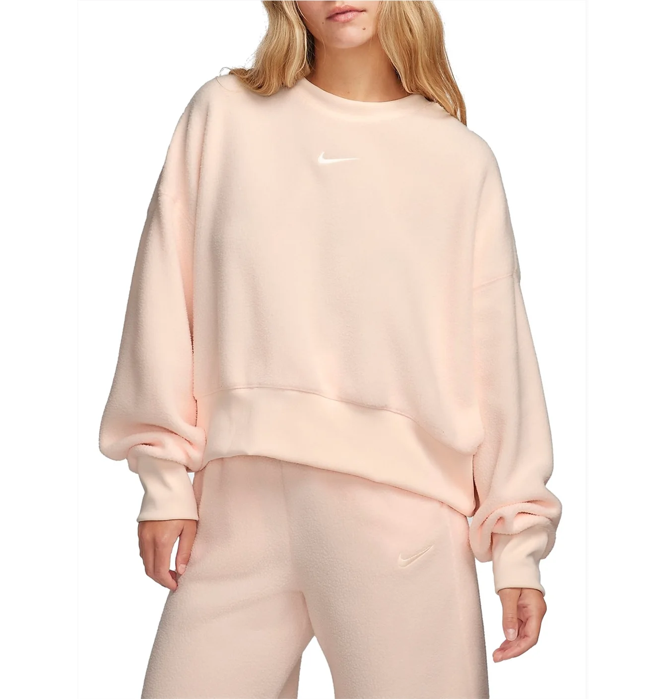 Світшот жіночий Nike W Nsw Plsh Mod Crop Crew Peach DQ6844-838