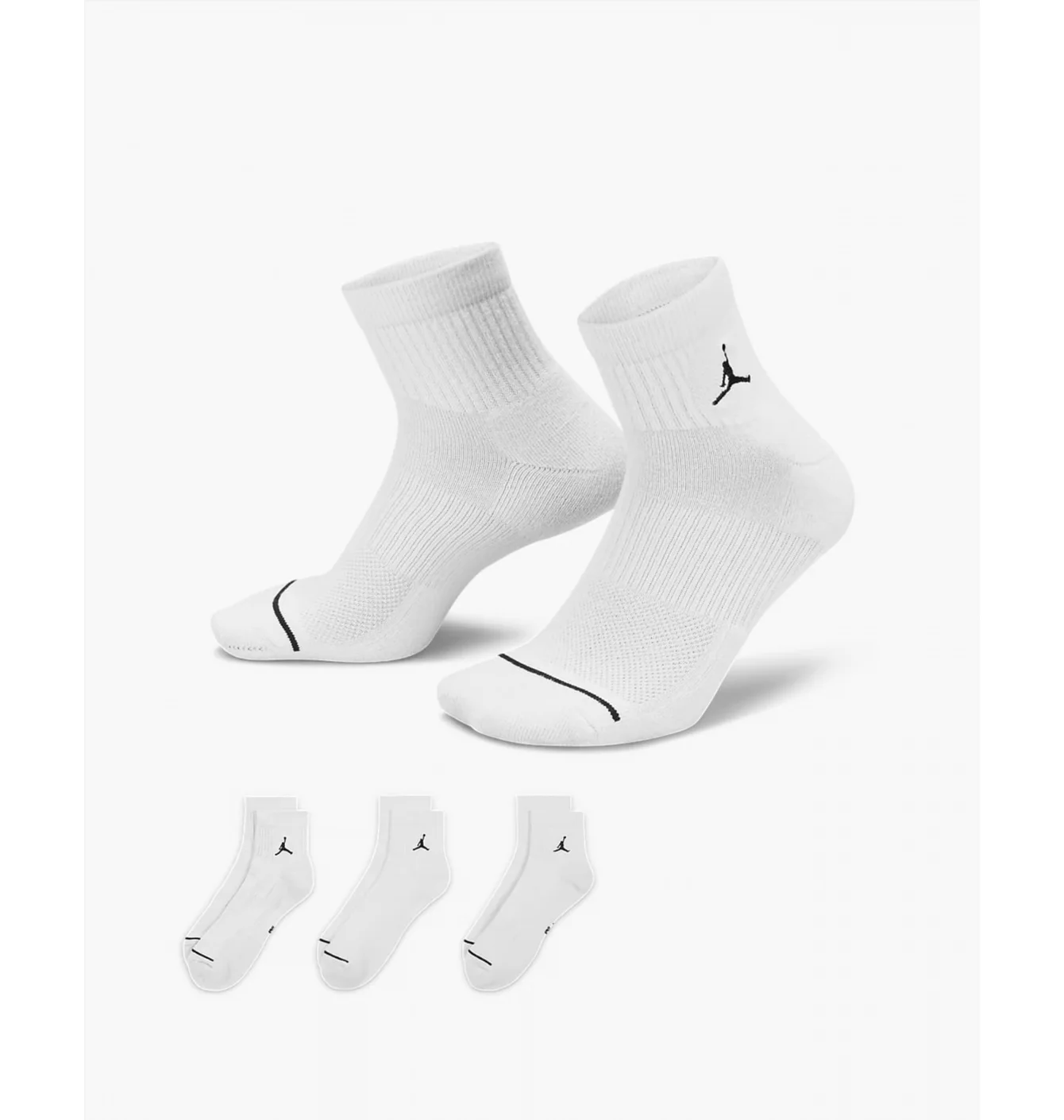 Шкарпетки унісекс Nike Cush Poly Ankle (3 пари) 144 White Dx9655-100