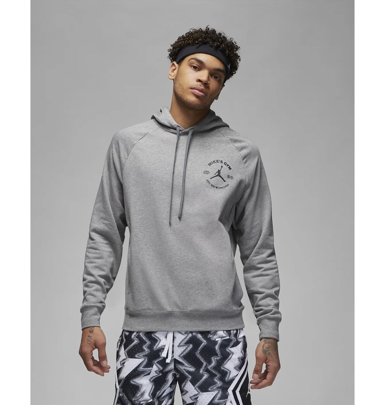 Худі чоловіче Air Jordan M J Df Sprt Csvr Bc Gfx Flc Po Grey Dv1290-091
