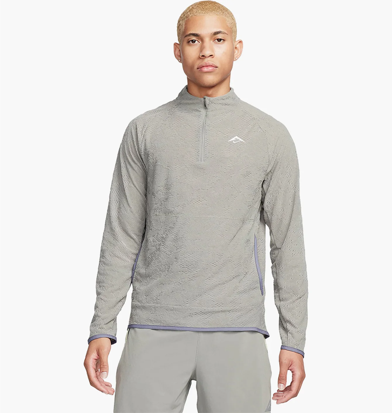 Кофта чоловіча Nike Trail Dri-Fit 1/2-Zip Running Top Grey FB7535-053