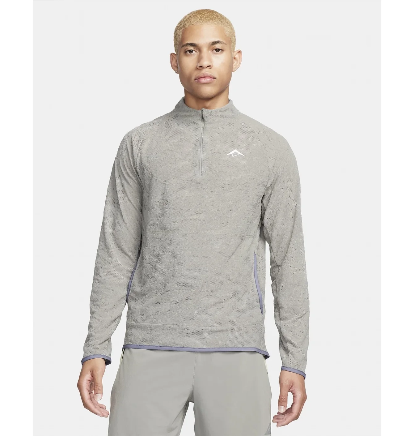 Кофта чоловіча Nike Trail Dri-Fit 1/2-Zip Running Top Grey FB7535-053