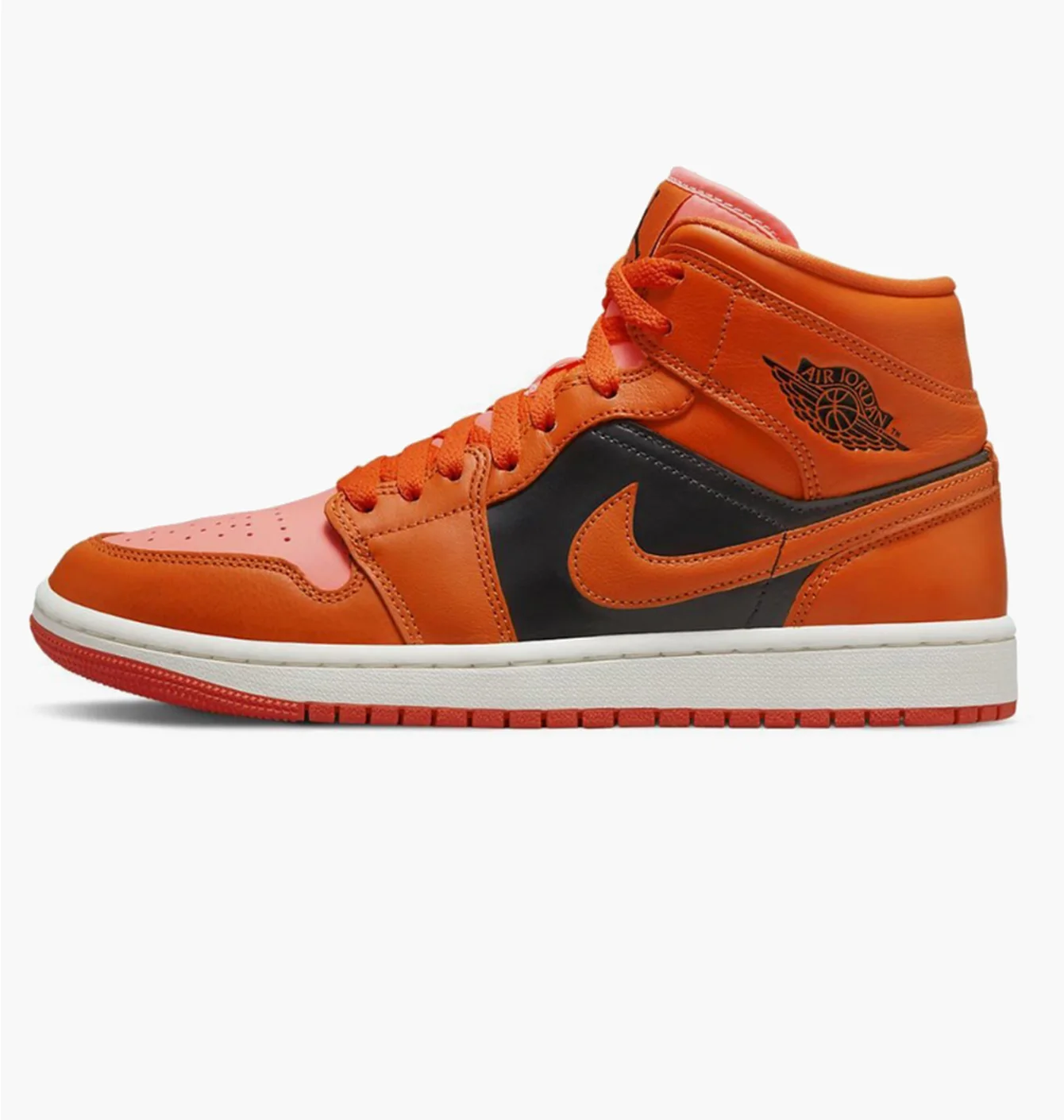 Кросівки жіночі Air Jordan 1 Mid Orange/Black Dm3381-600