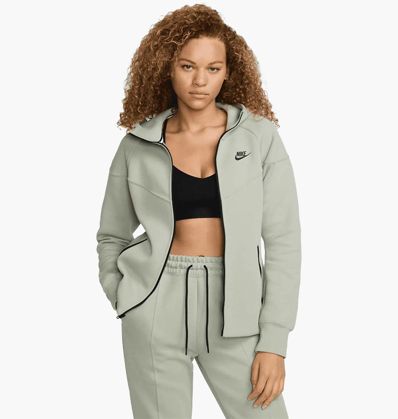Толстовка жіноча Nike Tech Fleece Windrunner Grey FB8338-370