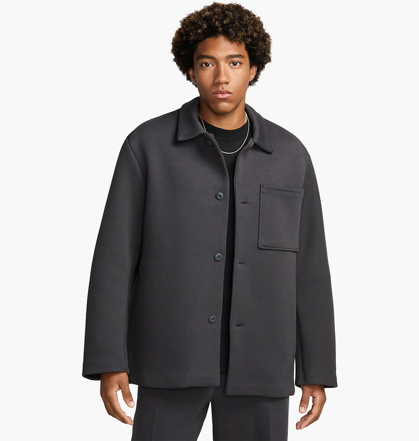 Пальто чоловіче Nike Tech Fleece-Shacket Black FZ7566-060
