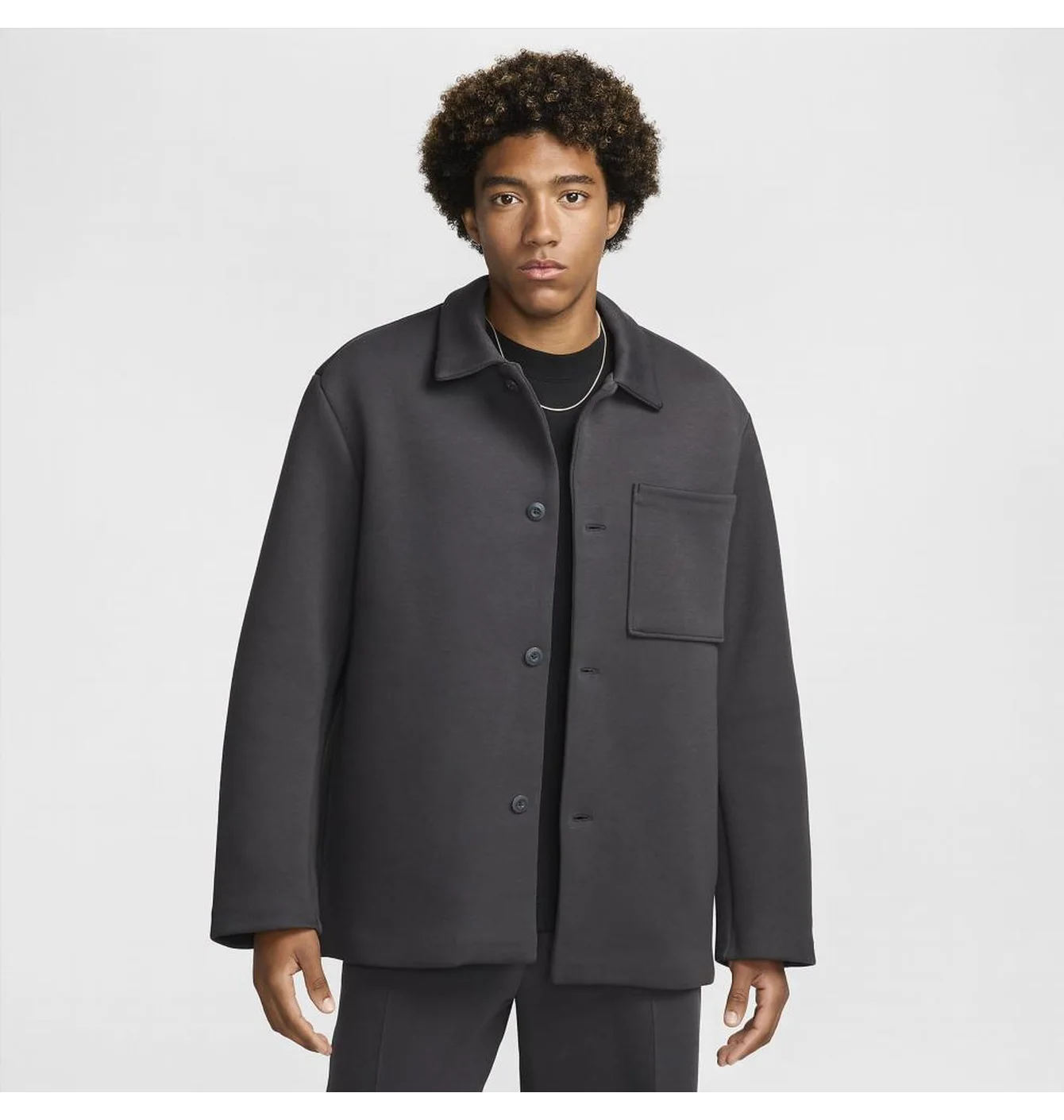 Пальто чоловіче Nike Tech Fleece-Shacket Black FZ7566-060