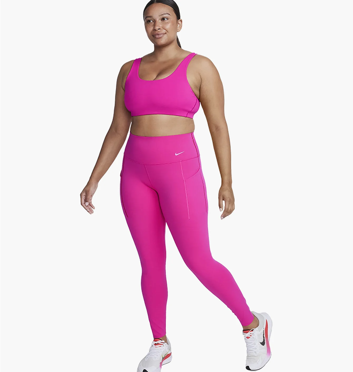 Легінси жіночі Nike Universa Medium-Support High-Waisted Full-Length Leggings With Pockets Pink DQ5996-615