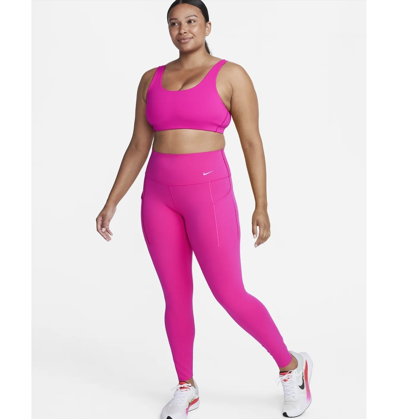 Легінси жіночі Nike Universa Medium-Support High-Waisted Full-Length Leggings With Pockets Pink DQ5996-615