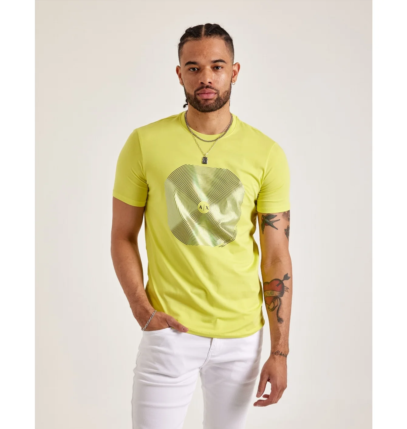 Футболка чоловіча Armani Exchange Disc Graphic Tee Yellow 3DZTJKZJE6Z1694