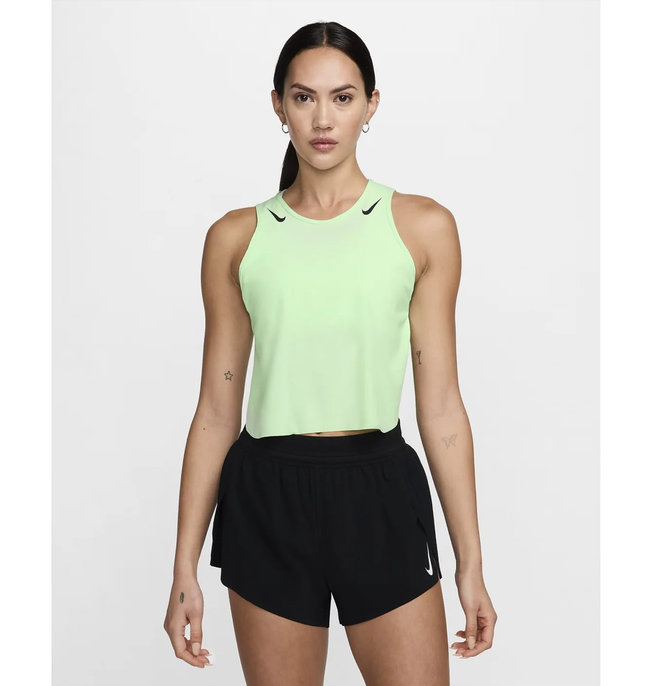 Майка жіноча Nike Aeroswift Dri-Fit Adv Cropped Running Tank Top Green FN2713-376