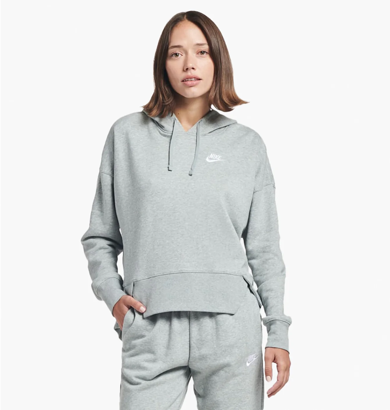 Худі жіноче Nike Club Fleece Hoodie Grey Dv5645-063