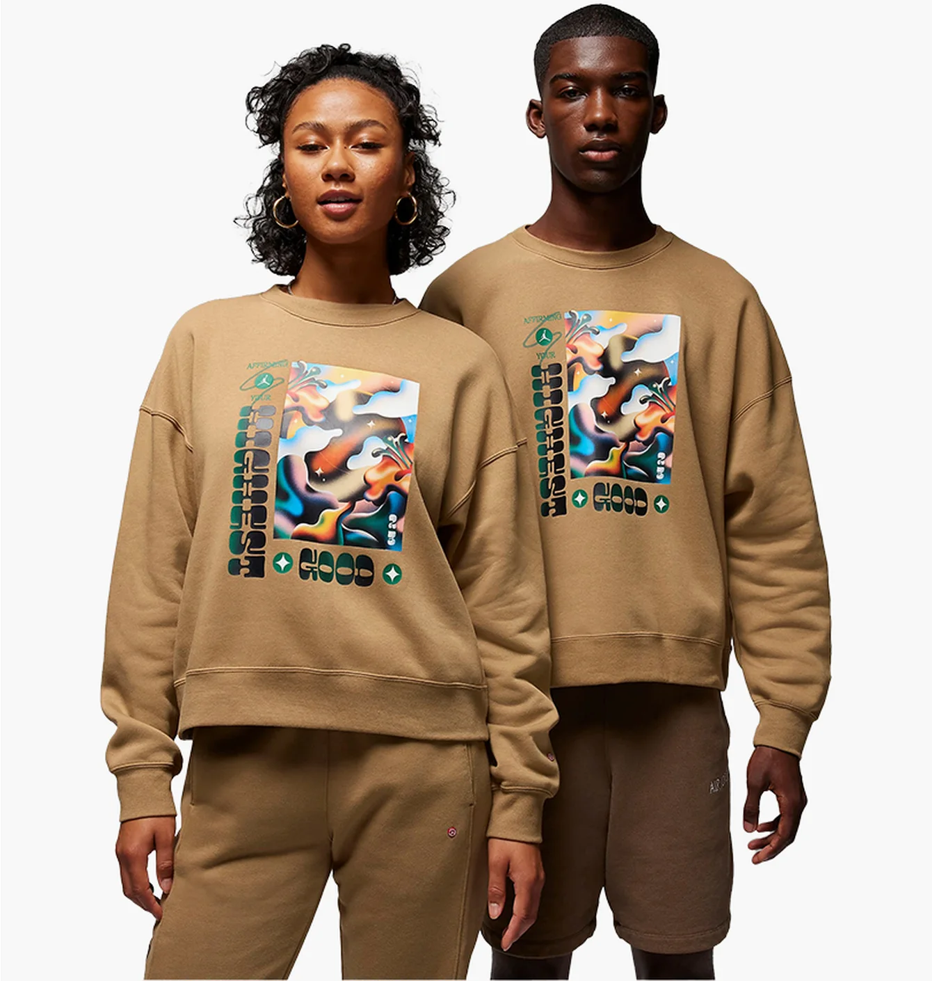 Світшот унісекс Air Jordan Artist Series By Moss Brooklyn Fleece Crew Brown FD7860-258