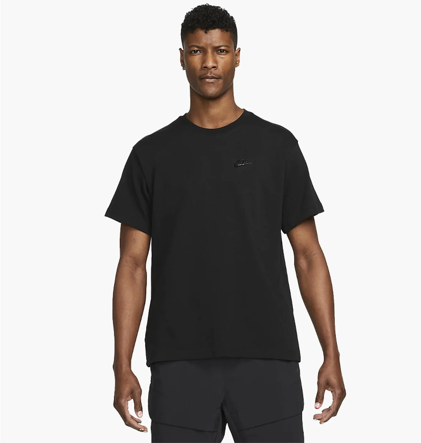 Футболка чоловіча Nike M Nsw Knit Ltwt Ss Top Black Dm6585-010