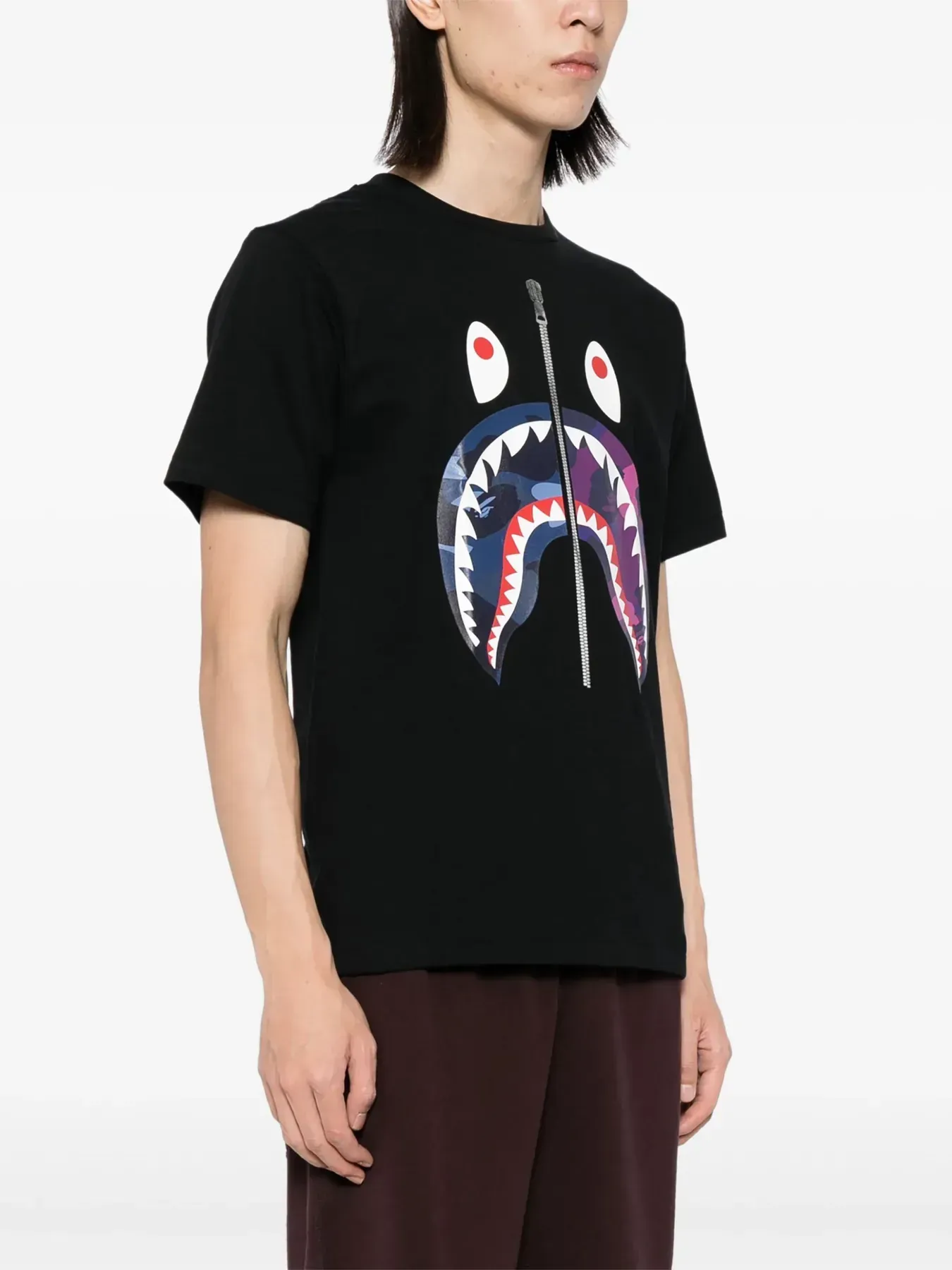 Футболка чоловіча Bape A Bathnig Ape Men's Color Camo Separate Shark Tee (001TEK801021M)