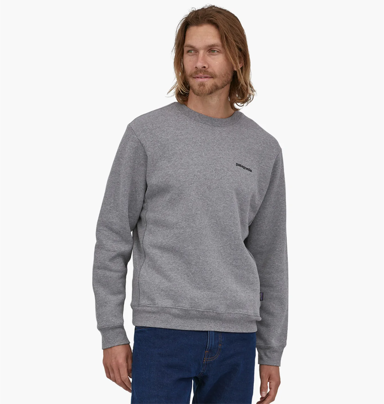 Світшот чоловічий Patagonia Fitz Roy Icon Uprisal Crew Sweatshirt Gravel Heather Grey Glh39667