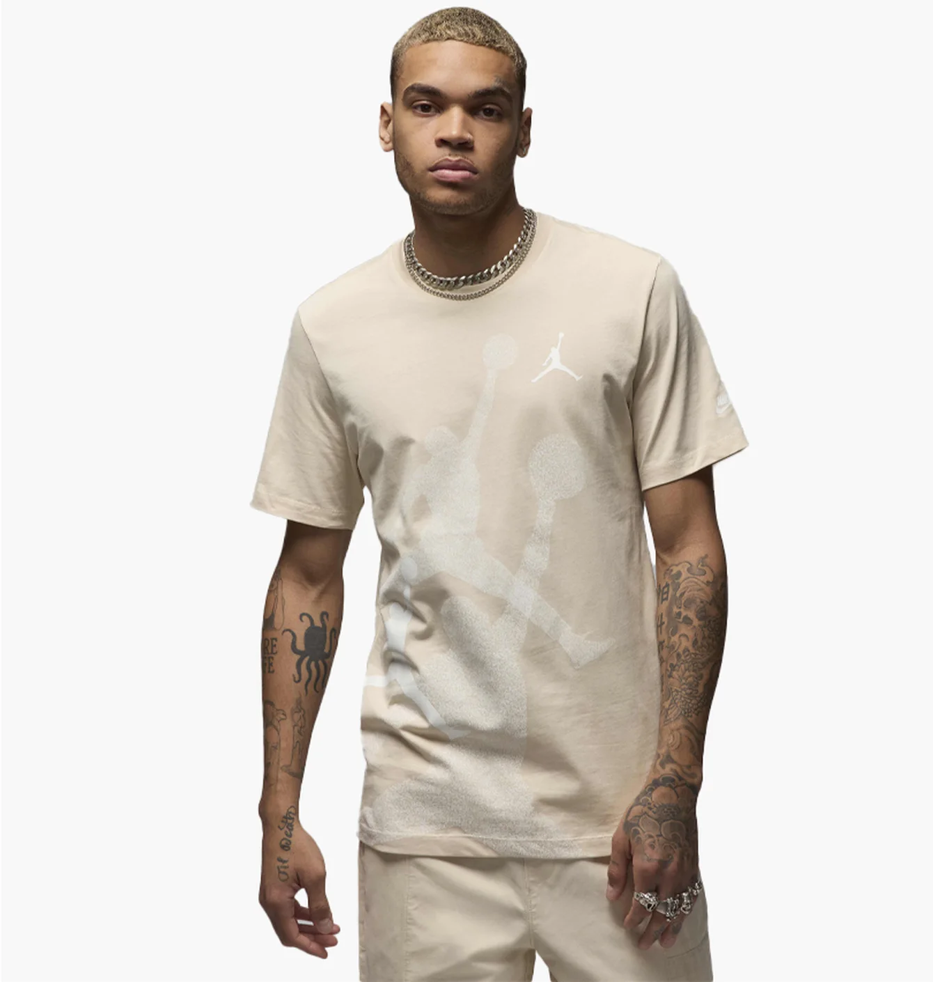 Футболка чоловіча Air Jordan Ss Hbr Crew Beige FN6025-203