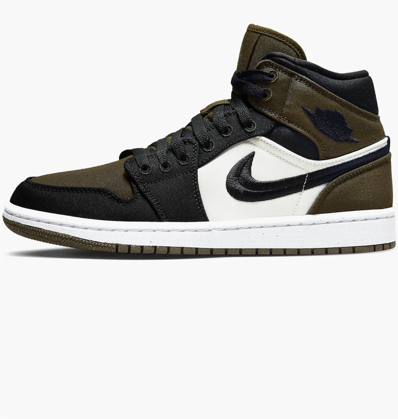 Кросівки жіночі Air Jordan 1 Mid Toe Olive/Black DV0427-301