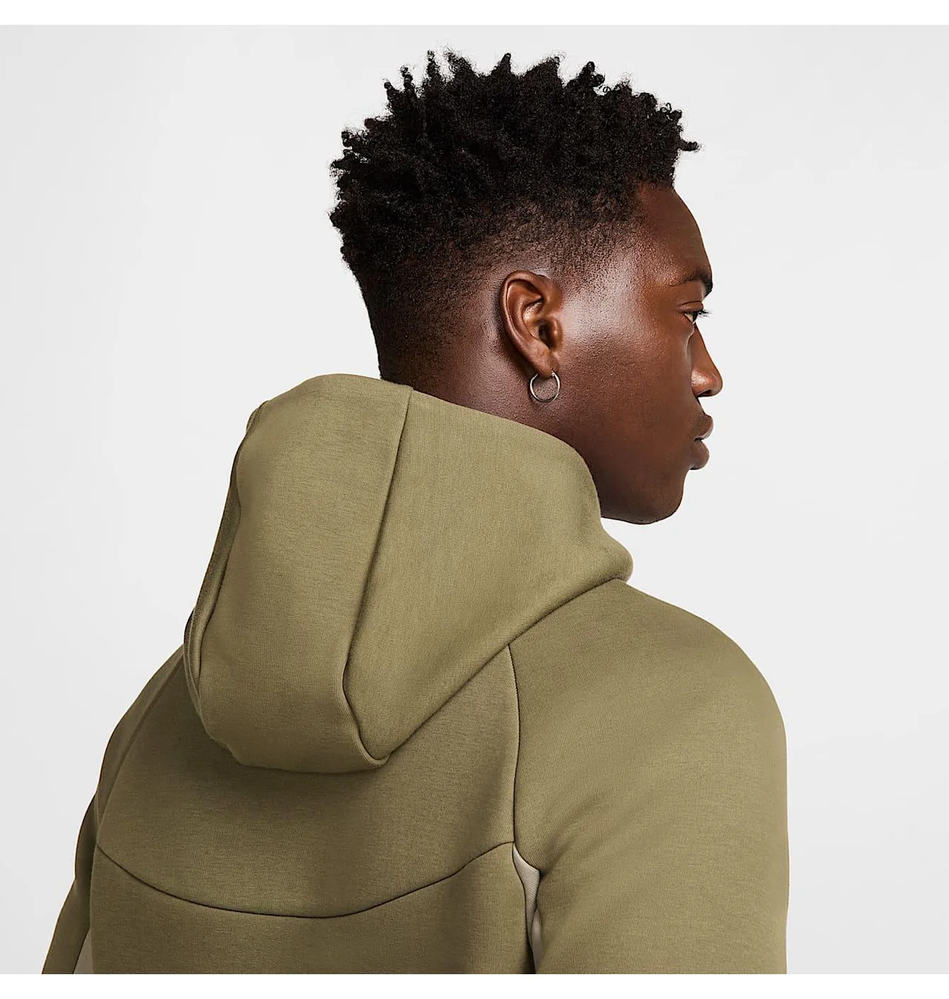 Толстовка чоловіча Nike Tch Flc Fz Wr Hoodie 2025 Beige/Olive HV0949-222