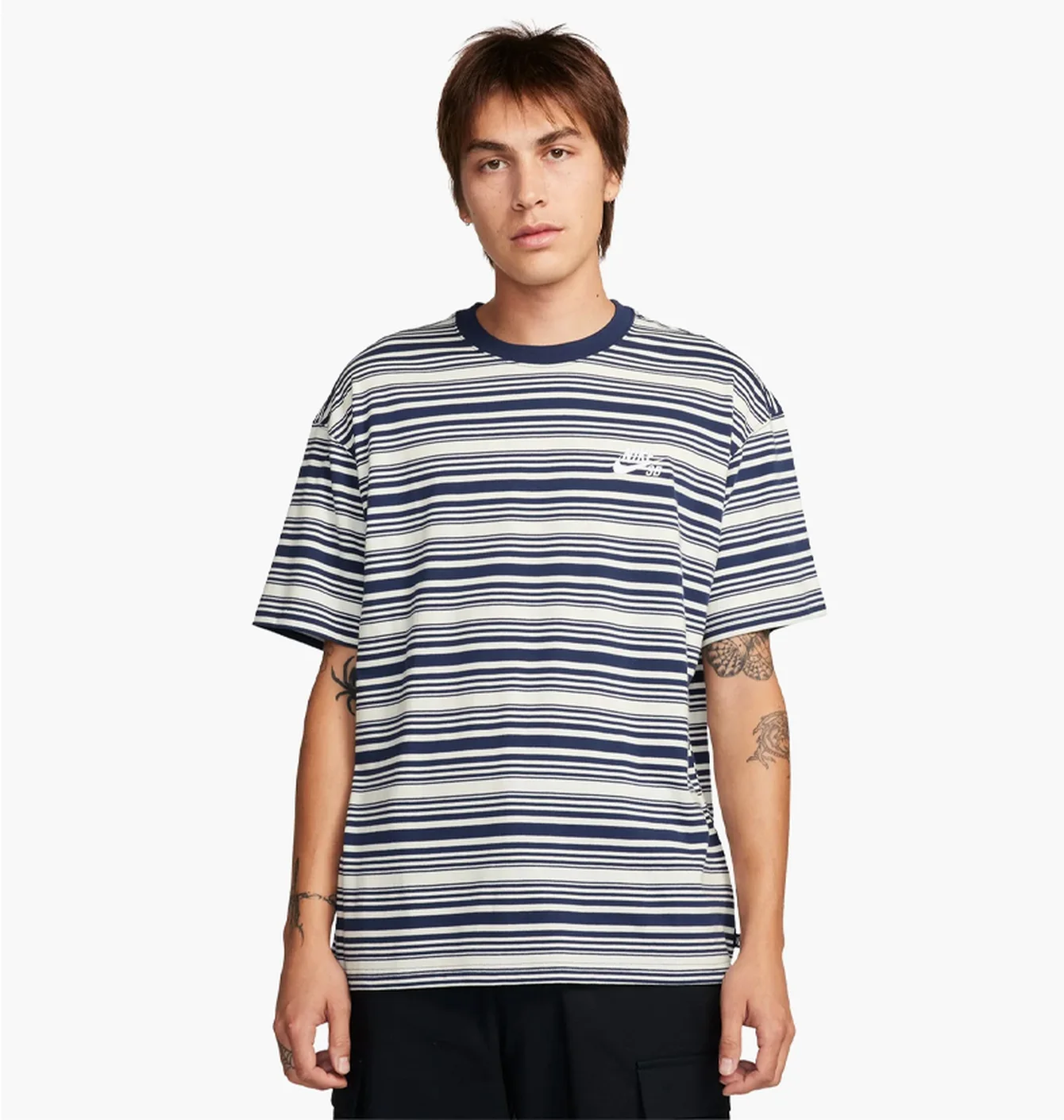 Футболка чоловіча Nike Sb Tee M90 Stripe Sp24 Grey FQ3711-410