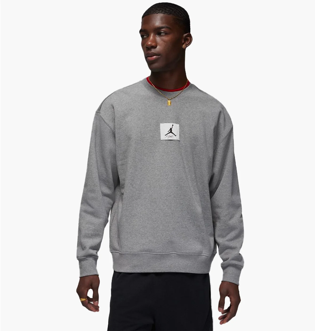 Світшот чоловічий Air Jordan Ess Stmt Flc Crew Grey FB6932-091
