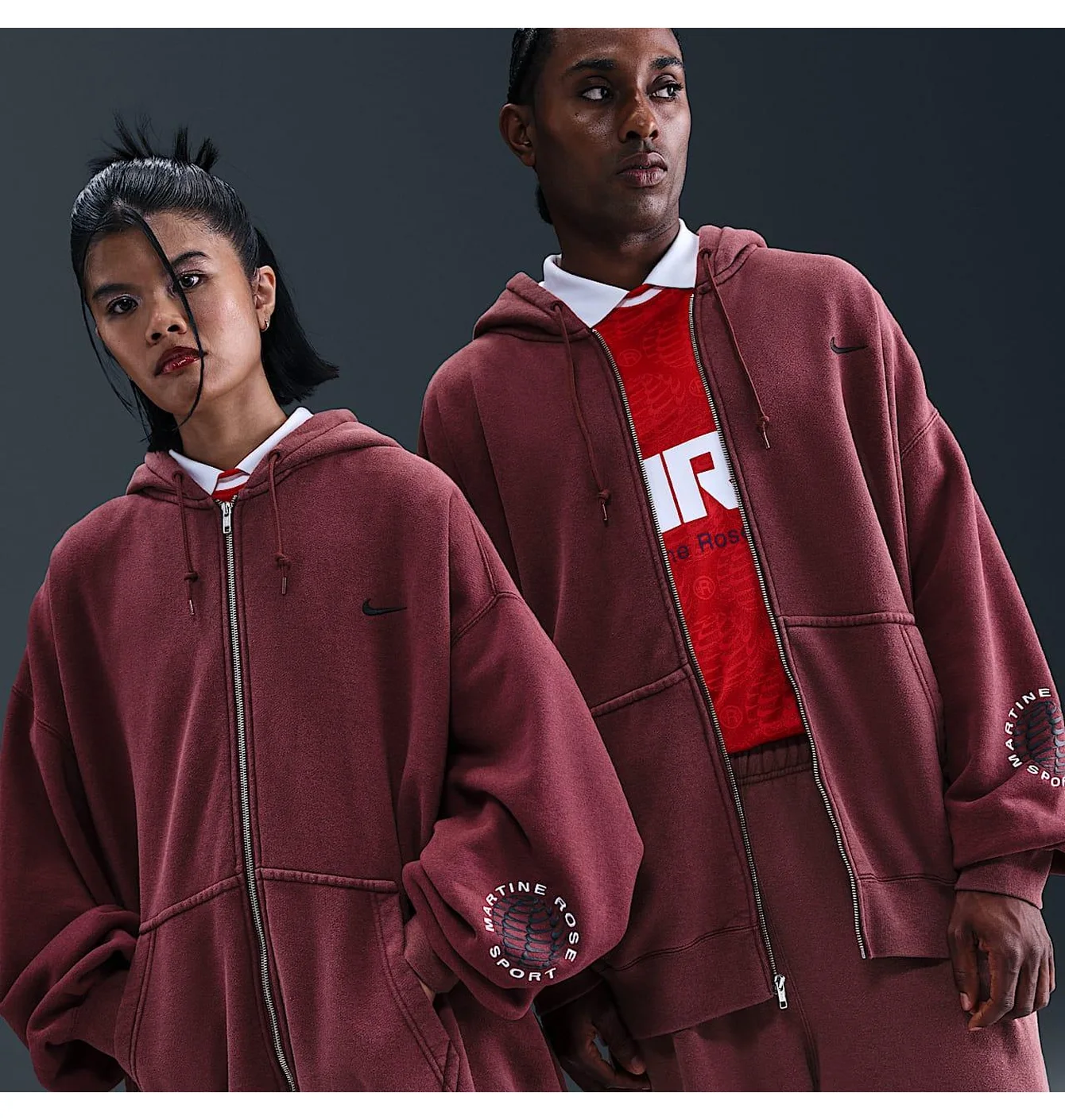 Толстовка унісекс Nike Martine Rose Full-Zip Bordo HM9029-613