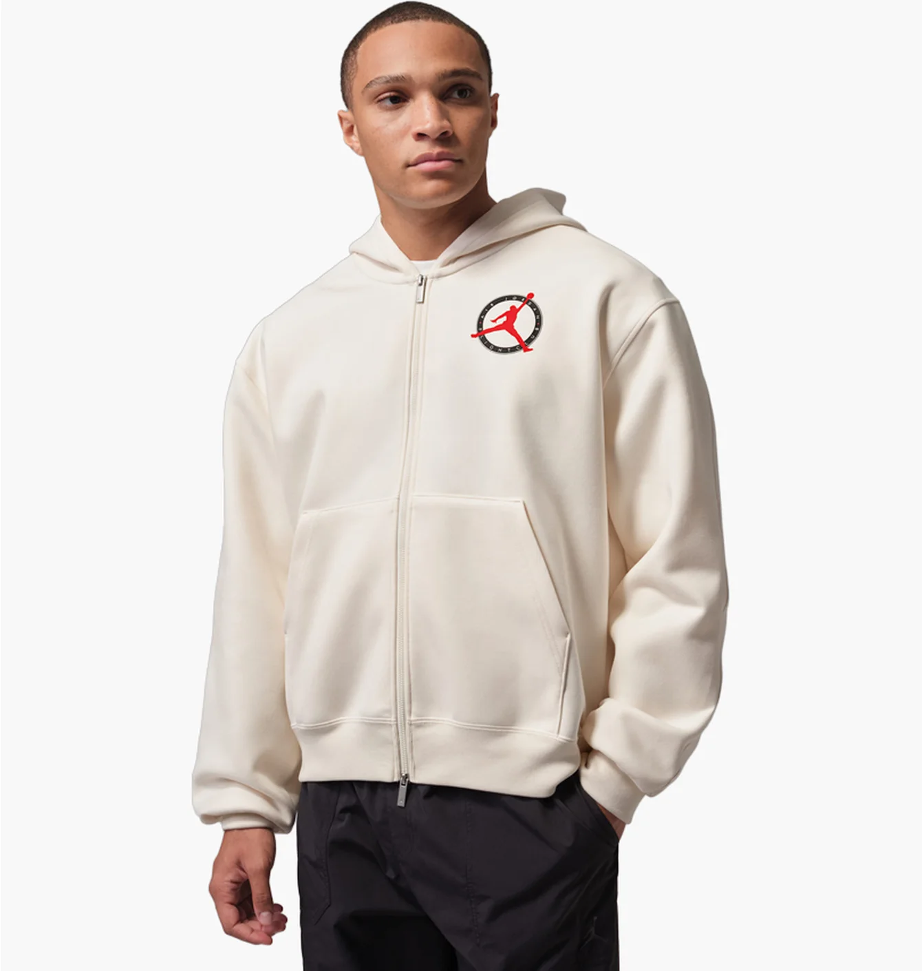 Толстовка чоловіча Air Jordan Flight Club Fleece Full-Zip Beige IF1810-110