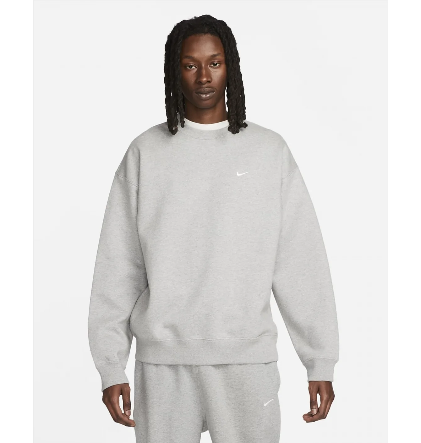 Світшот чоловічий Nike Solo Swoosh Crewneck Grey DX1361-063
