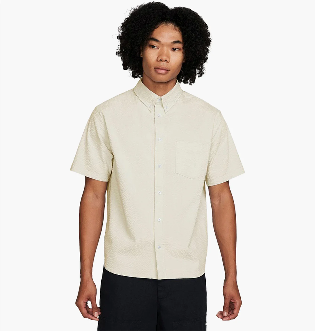 Сорочка чоловіча Nike Life Short Sleeve Button Down Shirt Beige FN3222-030